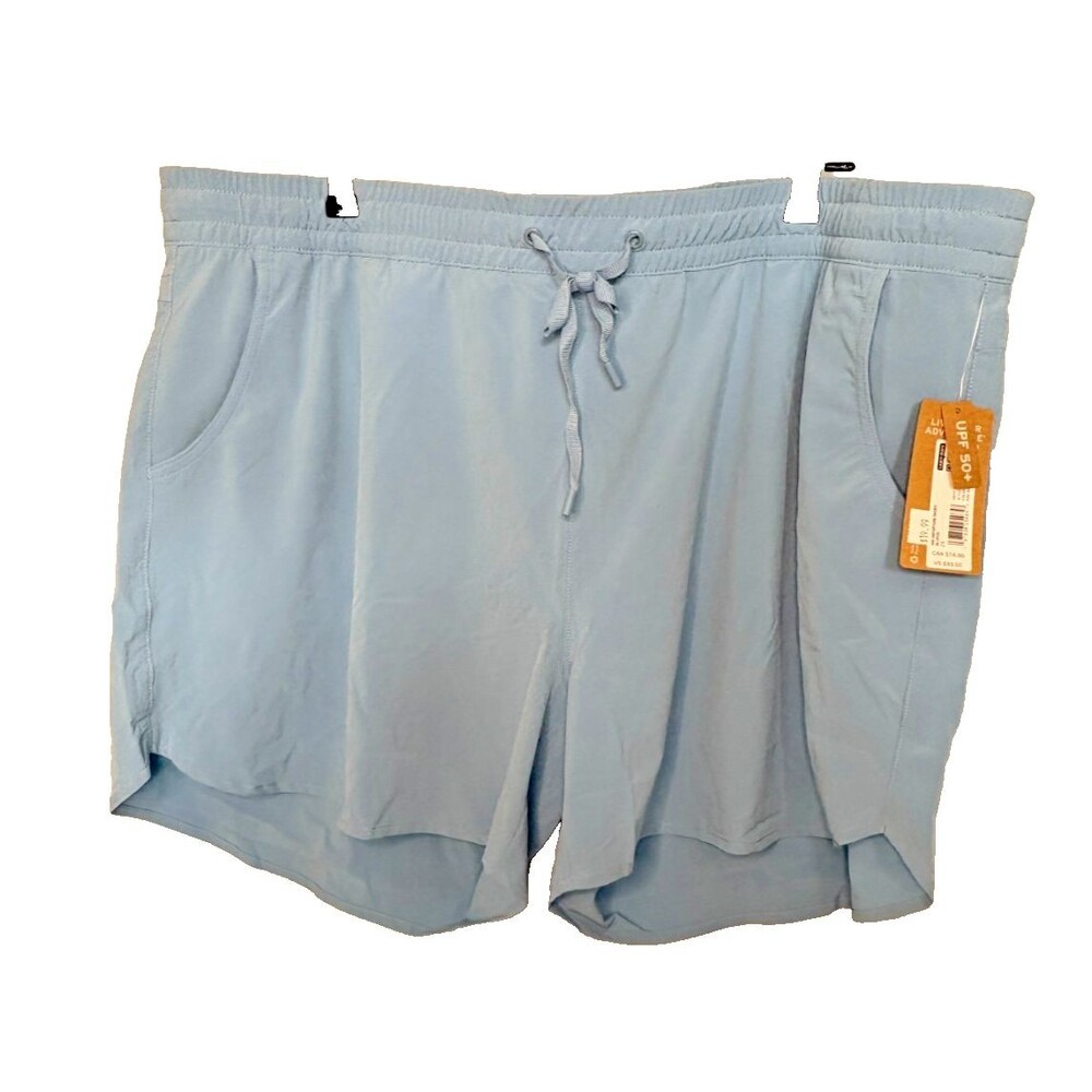 Eddie Bauer Departure Shorts 2X Blue Stretch Outdoor NWT